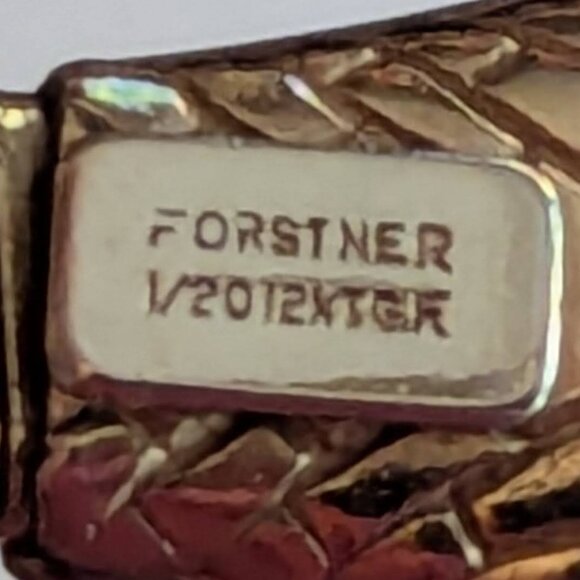 Vintage MCM Forstner 12k Gold Fill Egyptian Revival Coiled Serpent Bracelet - Picture 10 of 13